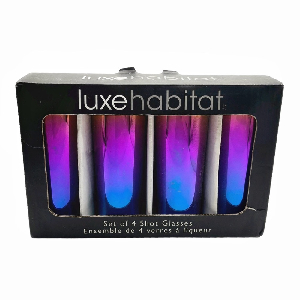 🆕 Ombre Rainbow Iridescent Shot Glass Set